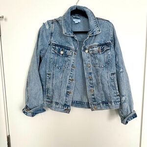 Light wash denim jacket